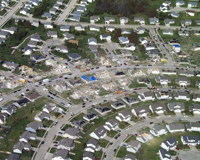 Click to view images of damage done by Southridge Tornado