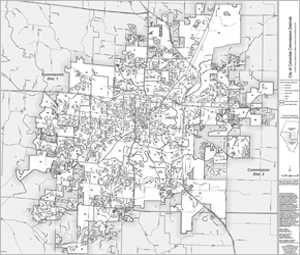 Downloadable City of Columbia Map of Commission Districts
