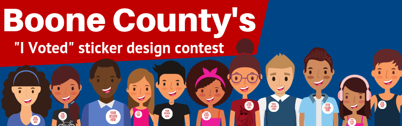 Boone County Clerk's 'I Voted' Sticker Contest graphic