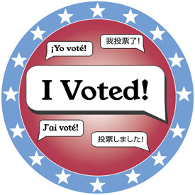 The I Voted sticker design selected for the 2024-2025 elections