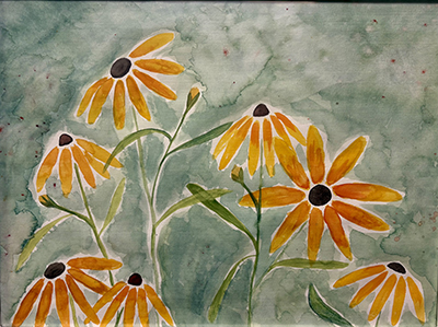 Watercolor of black-eyed susans
