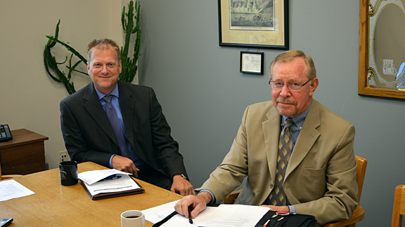 Taney County Commissioners Ron Houseman and Jim Strafuss