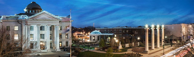 Boone County Government Center at night
