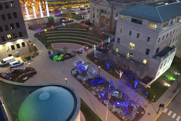 2023 Boone County Government Plaza Christmas lighting display