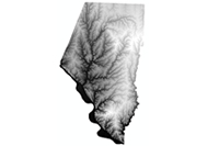 map sample of a Digital Elevation Model