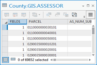 map sample of an Assessor AA Table