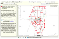 screenshot of the Boone County Parcel Information Viewer