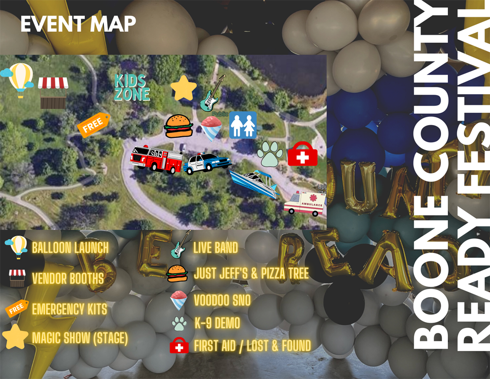 Boone County Ready Festival 2023 event map