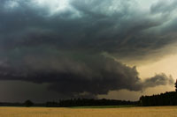 dark clouds indicate potential for severe weather