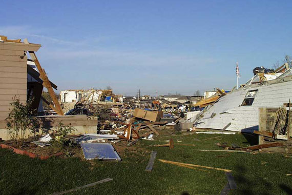 Aerial Image of Tornado Damage