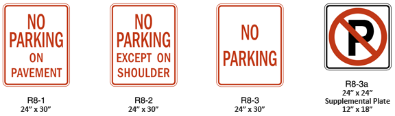 Rural Parking Restriction Signs