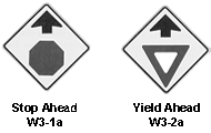 Stop Ahead Signs